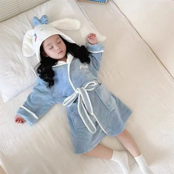 Super Soft Fleece Pretty Cinnamoroll™, Kuromi™, or MyMelody™ Hooded Robe for Girls