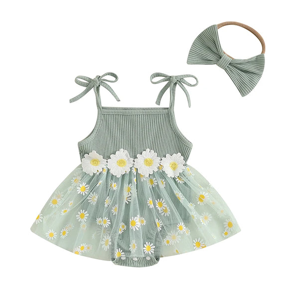 Summer Daisies Romper Dress Outfit