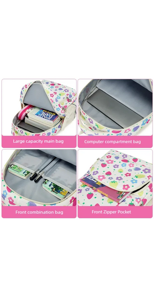 Strawberry Meadow 3-piece Backpack Set in Ivory