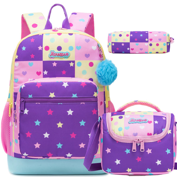 Patchwork Stars 3-Piece Backpack Set