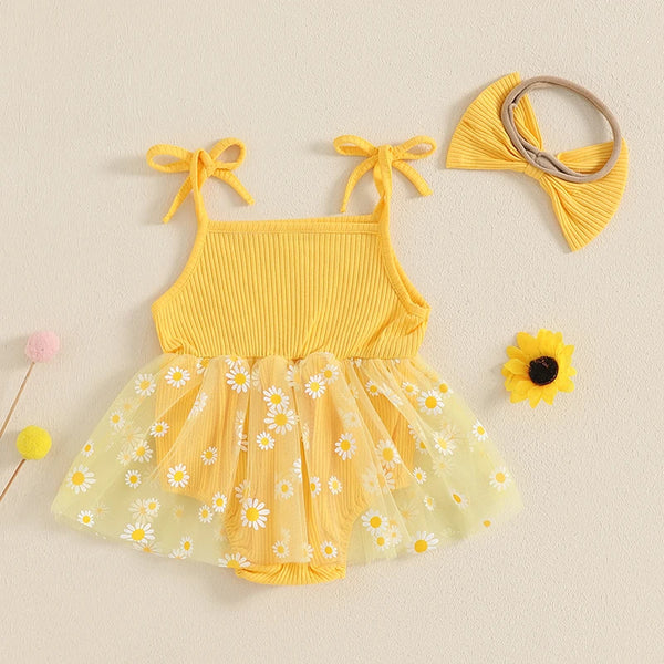 Summer Daisies Romper Dress Outfit