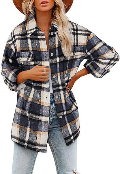 Zila Thick Plaid Shacket