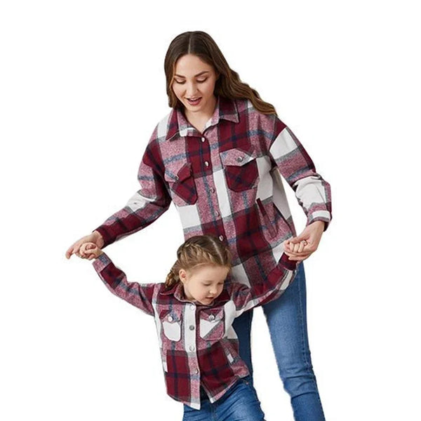Mommy & Me Classic Plaid Button-Down Shackets for Women & Girls