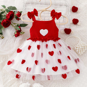 Lucy Lovely Hearts Spaghetti Strap Dress for Baby & Toddler Girls