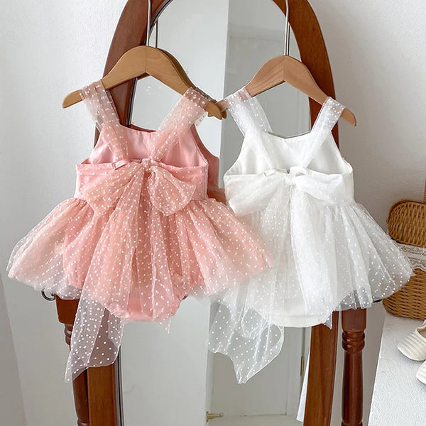 Empress Swiss Dots Special Occasion Romper Dress