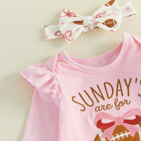 Cutest Football Fan 3-Piece Outfit for Baby & Toddler Girls