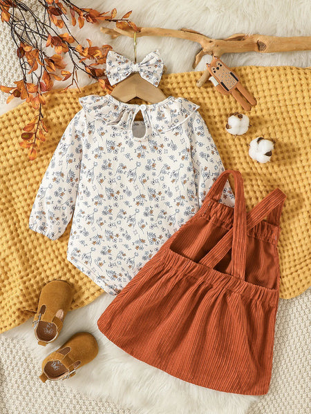 Little Fox Romper Dress Outfit for Baby & Toddler Girls