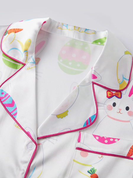Springtime Bunnies Satin PJ Set