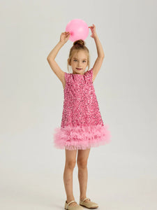 Cristabella Sequin Party Dress for Toddler & Little Girls