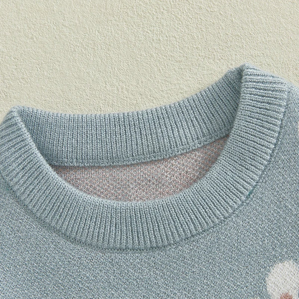 Magnolia Sweater Floral Lounge Outfit for Toddler & Baby Girls