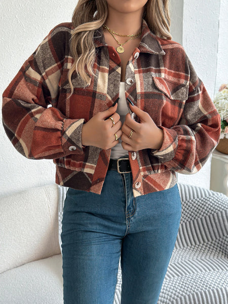 Britt Plaid Cropped Shacket