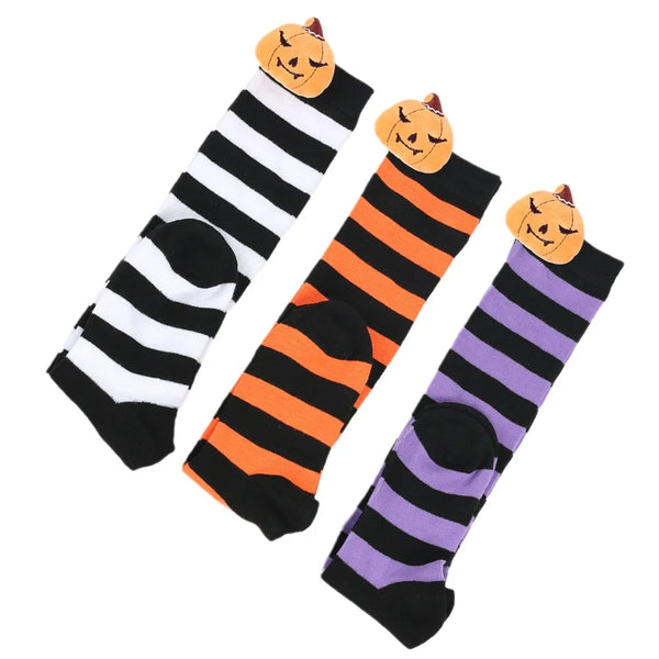 Knee-High Sassy Pumpkin Socks for Girls
