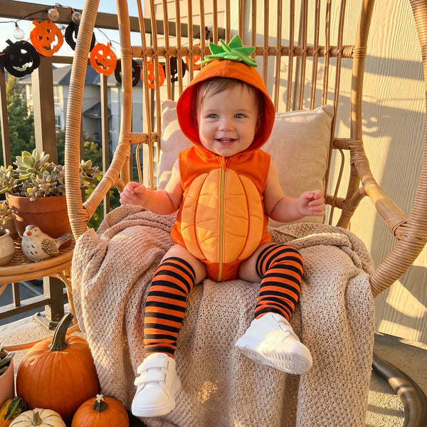 The Cat, The Gourd, & The Bat Romper Costume Sets for Baby & Toddler Girls
