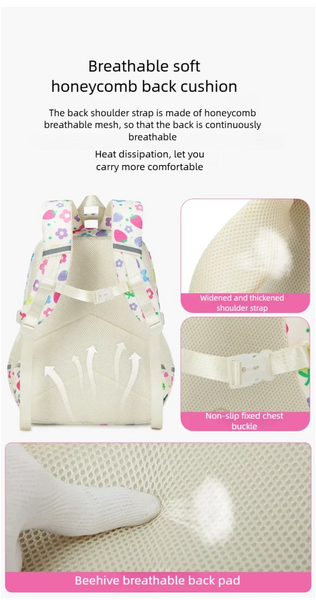 Strawberry Meadow 3-piece Backpack Set in Ivory