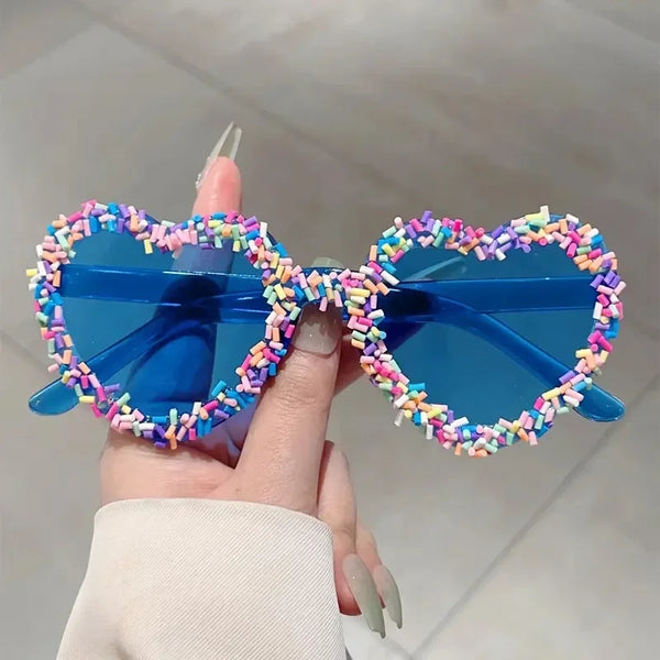 Candy Sprinkles Super Sweet Heart Sunglasses for Girls
