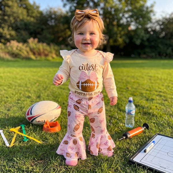 Cutest Football Fan 3-Piece Outfit for Baby & Toddler Girls