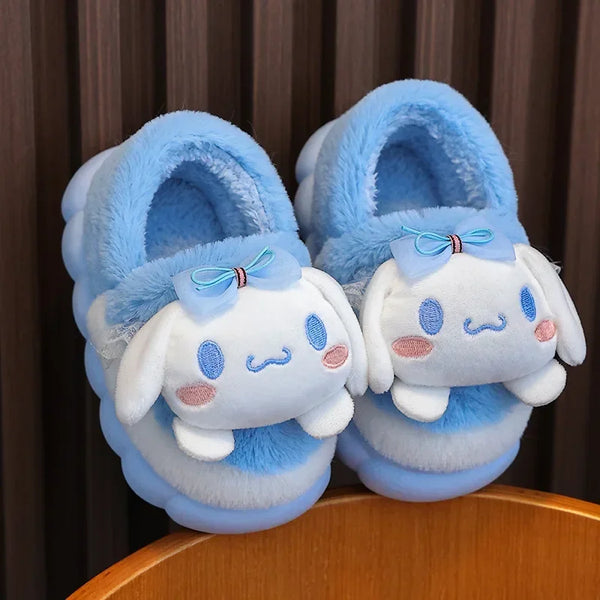 So Chic Hello Kitty™, Cinnamoroll™, or Kuromi™, & MyMelody™ Fluffy Slipper Slides for Girls