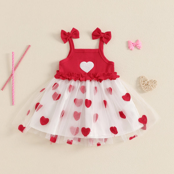 Lucy Lovely Hearts Spaghetti Strap Dress for Baby & Toddler Girls