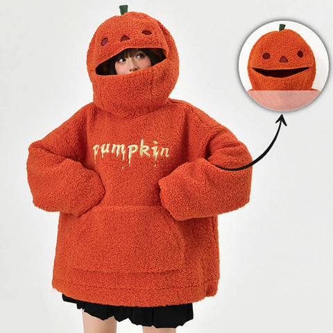 Extra Cozy Oversized Pumpkin Hoodie/Costume