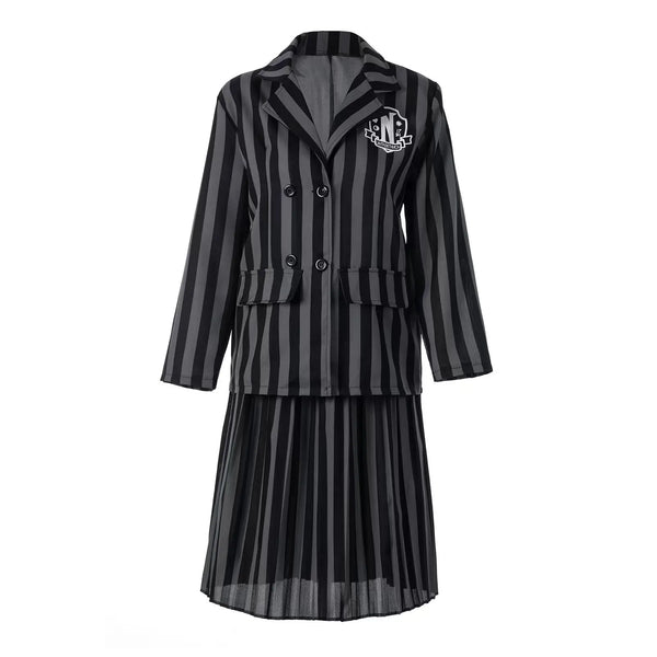 Wednesday Addams Nevermore Uniform Costume for Girls & Teens