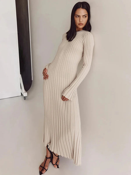 Easy Breezy Ribbed Knit Sweater Maxi Dress for Women & Teens