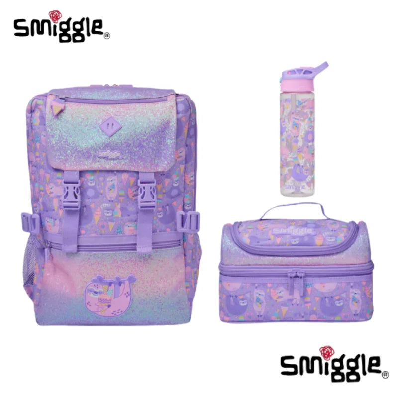 Smiggle® Slothing Around Sparkly Extra Large Capacity Backpack & Accessories