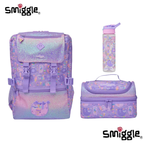 Smiggle® Slothing Around Sparkly Extra Large Capacity Backpack & Accessories