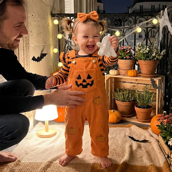 Happy Little Pumpkin Three-Piece Outfit for Baby & Toddler Girls