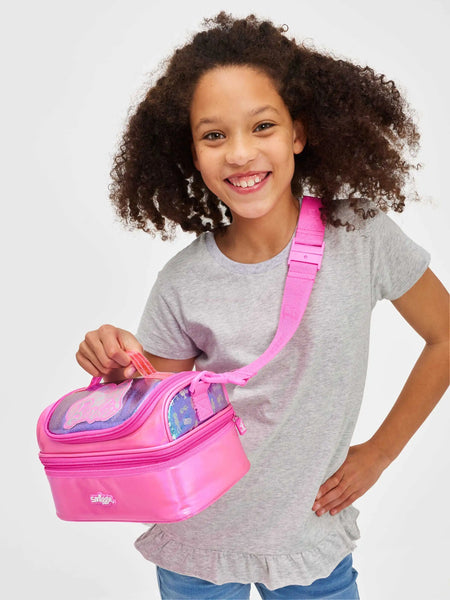 Smiggle Hot Pink Barbie Double Decker Lunchbag