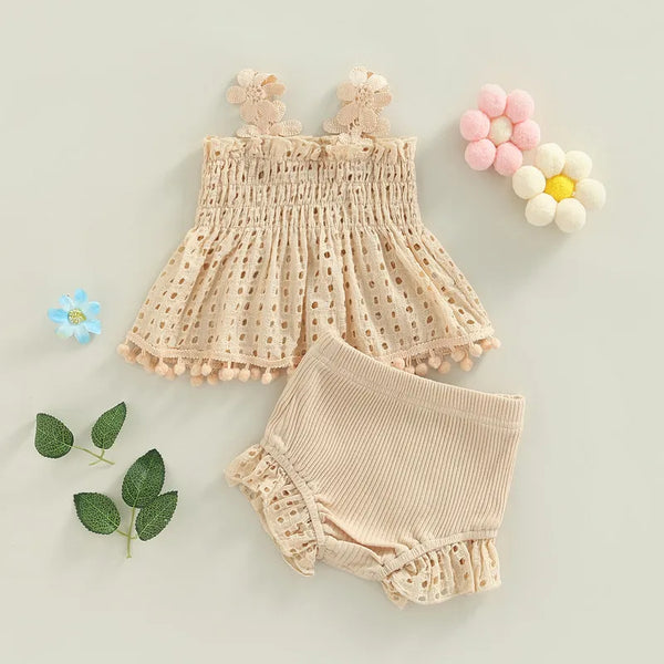 The Floral Eyelet Ruffle Set for Baby Girl