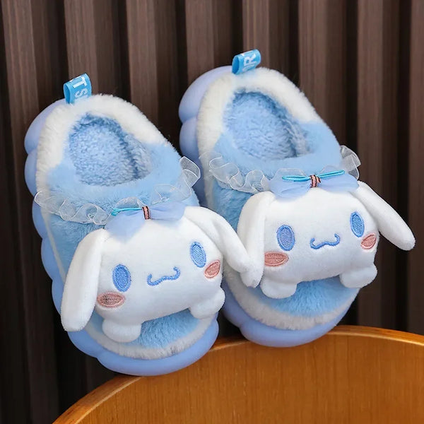 So Chic Hello Kitty™, Cinnamoroll™, or Kuromi™, & MyMelody™ Fluffy Slipper Slides for Girls