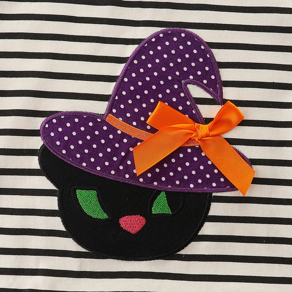 Sparkly Halloween Kitty Tulle Twirl Dress for Toddlers & Little Girls