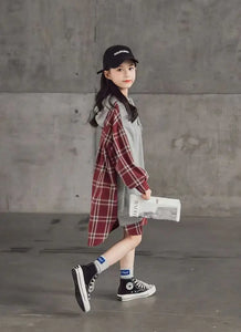 The Plaid Hoodie Dress for Girls & Tweens