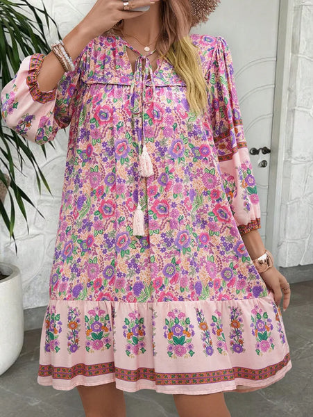Annie Floral Boho Shift Dress for Women & Teens