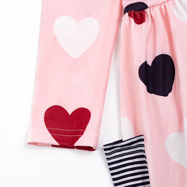 Hearts & Stripes Twirl Dress