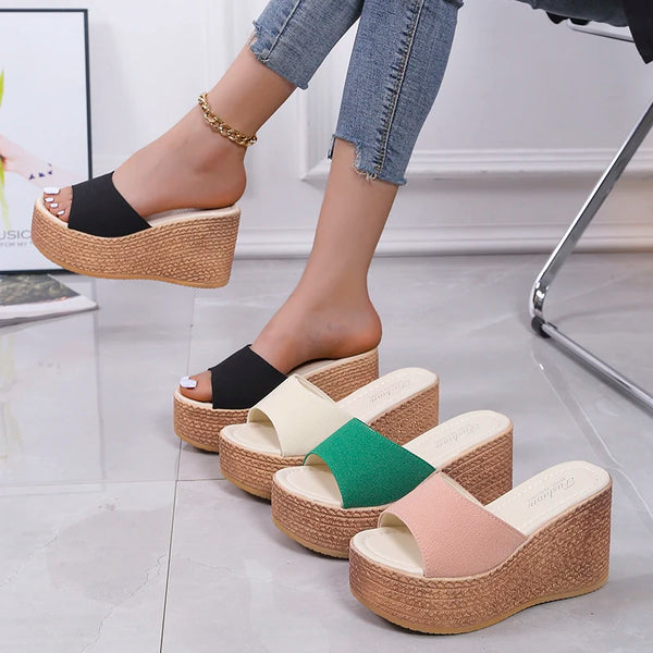 Slip Me On Platform Slide Wedges for Women & Teens