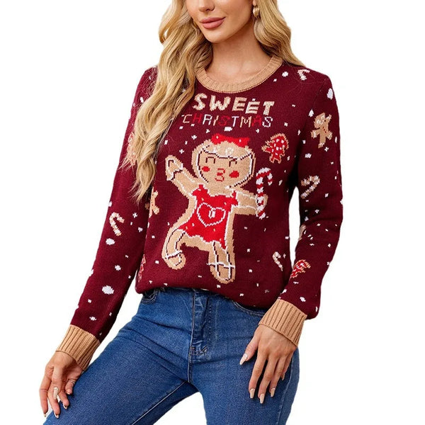 Sweet Christmas Gingerbread Holiday Sweater for Women & Teens