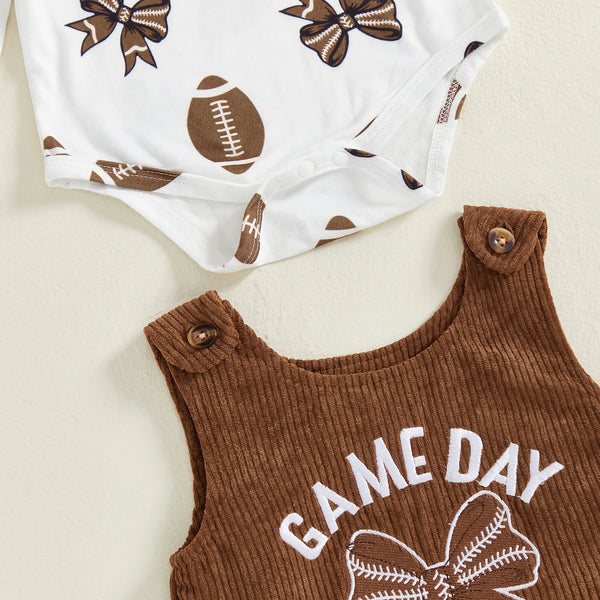 Game Day Football Cutie 3-Piece Outfit for Baby & Toddler Girls