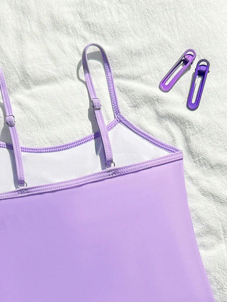 Flower Goals Lavender Ruffles Tankini for Girls & Tweens