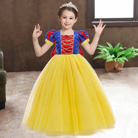 Sparkly Fancy Snow White™ Ball Gown Costume for Girls