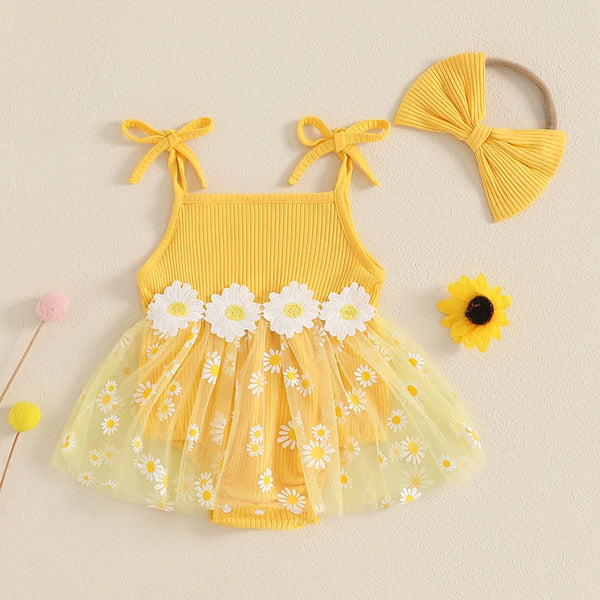 Summer Daisies Romper Dress Outfit
