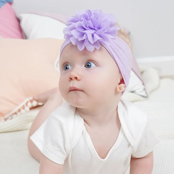 4pcs/set Chiffon Stretchy Flower Headband for Baby Girls
