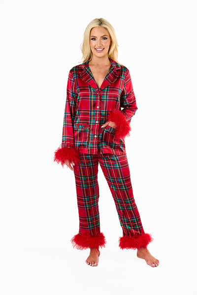 Satin Dreams Holiday Plaid Pjs for Women, Girls & Teens