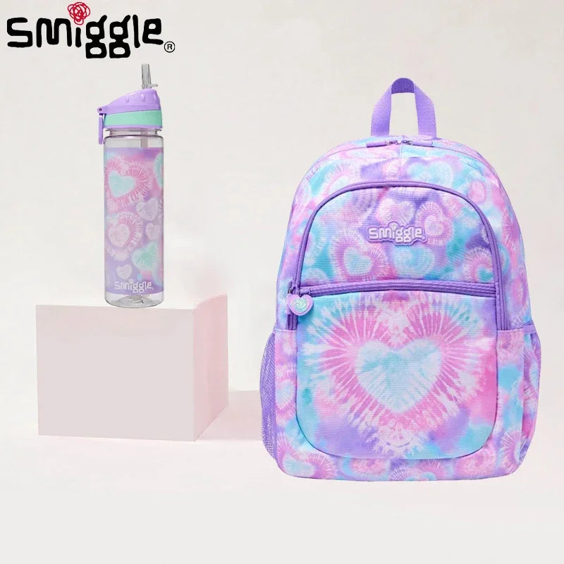 Smiggle® Tie Dye Radiance Heart Backpack + Waterbottle Set