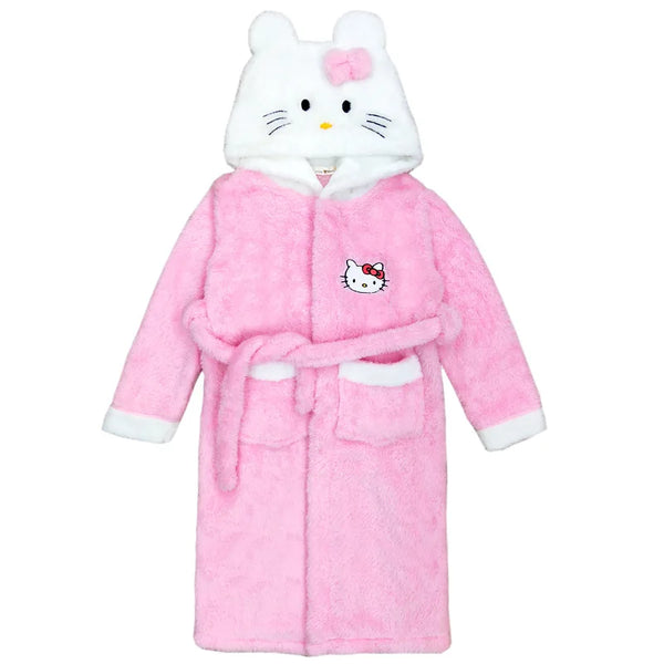 Super Soft Fleece Pretty Pink Hello Kitty™ Hooded Robe for Girls & Tweens