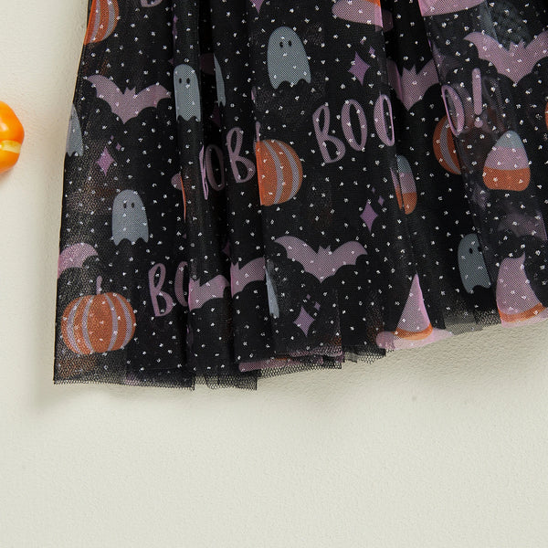 Halloween Butterfly Sparkly Black Tulle Dress with Sparkly Black Wings for Baby Girls