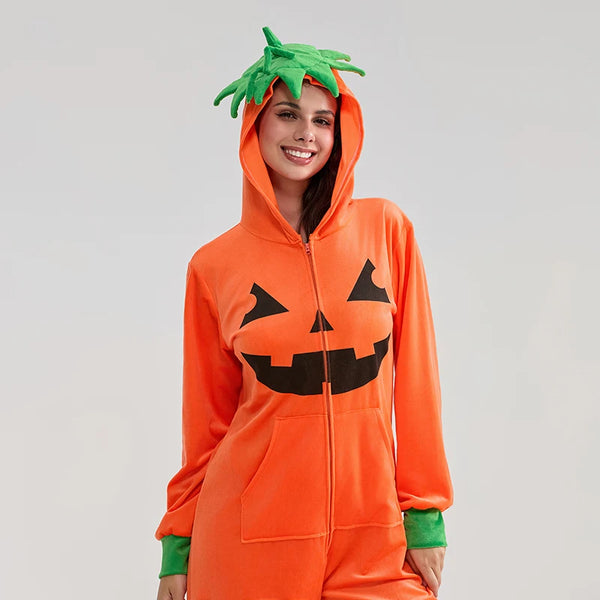 Pumpkin Jumpsuit Costume for Women