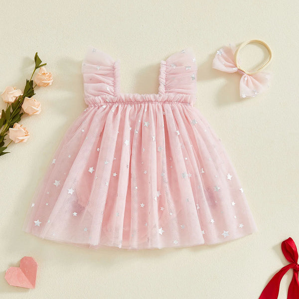Isabella Sparkly Hearts Tutu Dress for Baby Girls