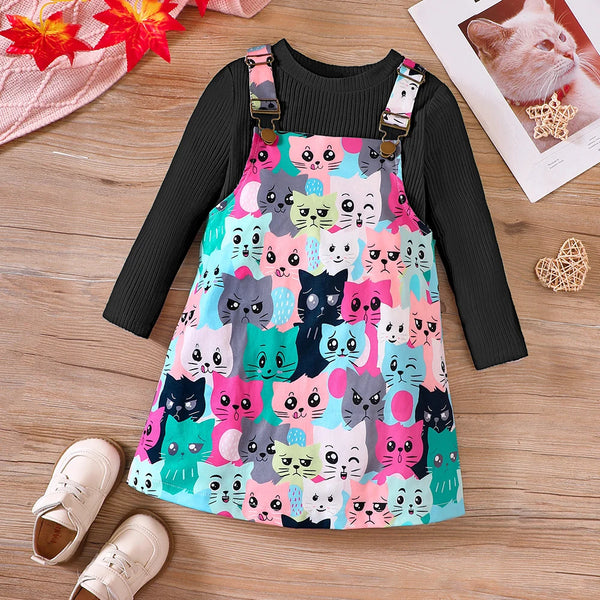 So Many Cute Kitties Outfit for Toddler & Little Girls