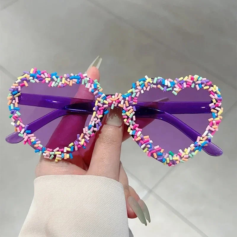 Candy Sprinkles Super Sweet Heart Sunglasses for Girls